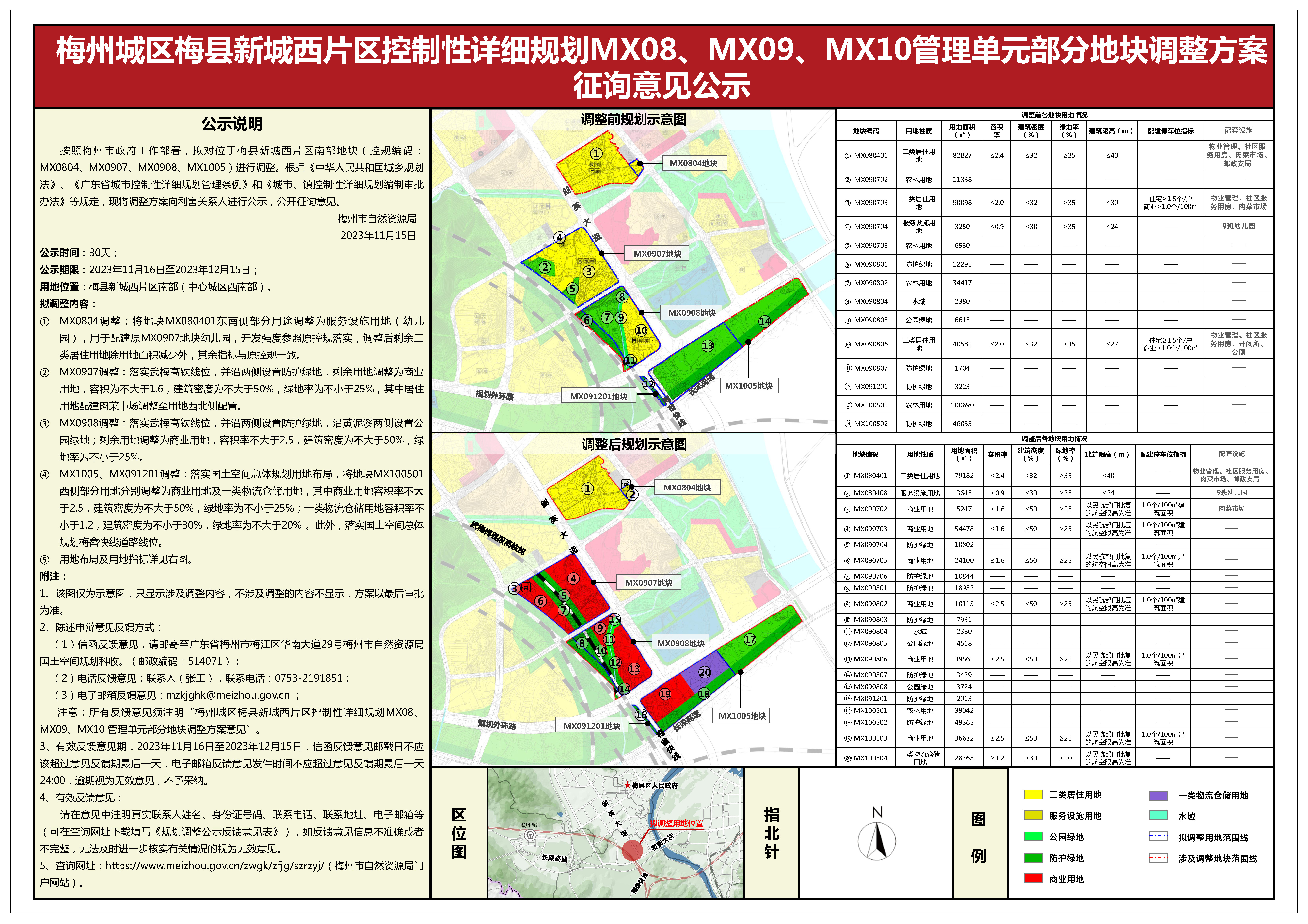 梅州城區(qū)梅縣新城西片區(qū)控制性詳細規(guī)劃MX08、MX09、MX10管理單元部分地塊調整方案征詢意見公示(1).jpg